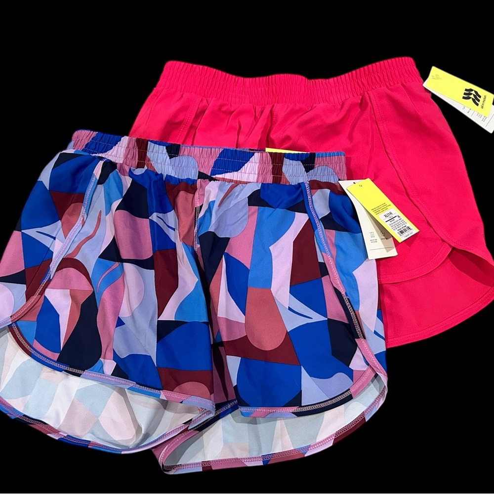 All in Motion Kids Geometric and Pink Shorts